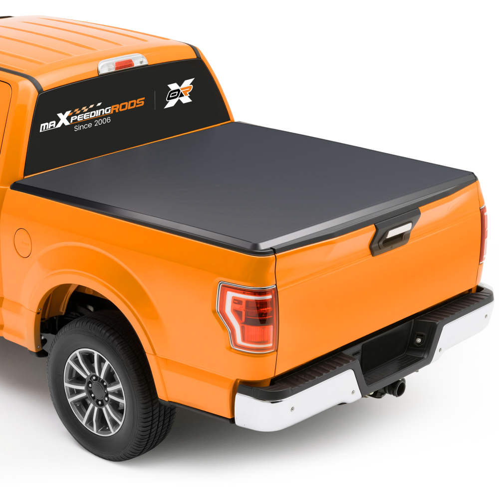 5.5ft 4-Fold Soft Bed Tonneau Cover compatible for Ford F150 2004-2014 Vinyl Dustproof