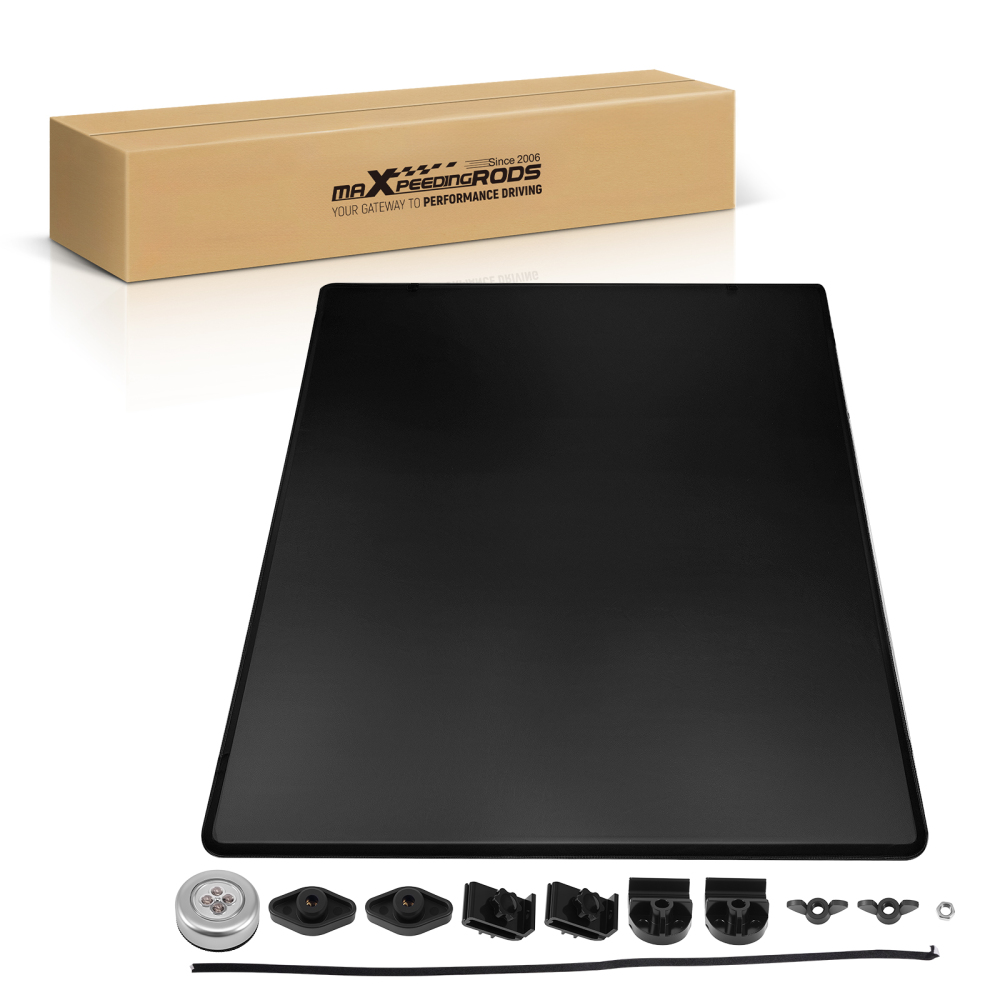 8ft Bed Tonneau Cover compatible for Ford F-250 F-350 F-450 Super Duty 1999-2026 Black