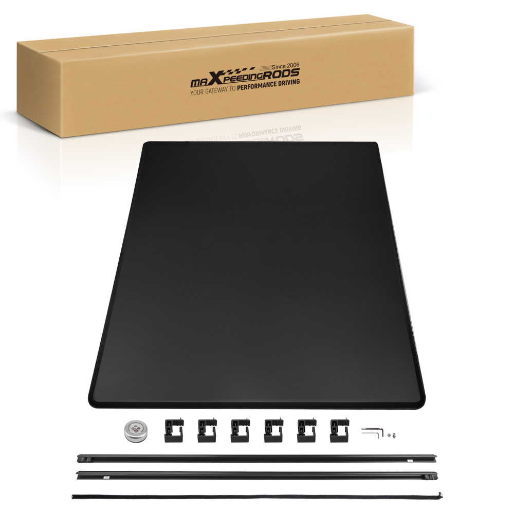 6.5ft Bed Cover compatible for Ford F-150 1997-2004 Roll-Up Tonneau SoftWith LED Lamp