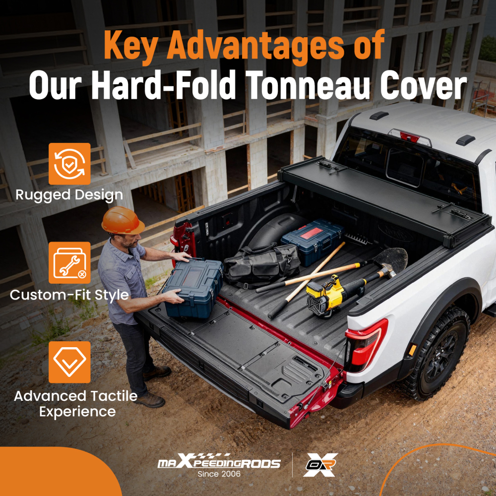 4-Fold Tonneau Cover compatible for Ford F-150 5.5ft Bed 2004-14 Quick Release Easy Install