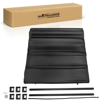5.5ft Vinyl Soft Roll-Up Tonneau Cover compatible for Ford F-150 2009-14 Easy Install Black