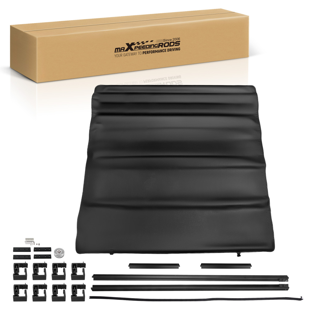 8 ft Roll Up Tonneau Cover compatible for Ford F-250 F-350 Super Duty 2017-25W/LED Lamp