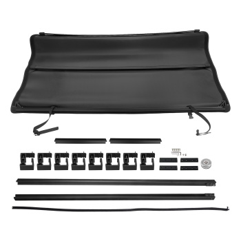 8 ft Roll Up Tonneau Cover compatible for Ford F-250 F-350 Super Duty 2017-25W/LED Lamp