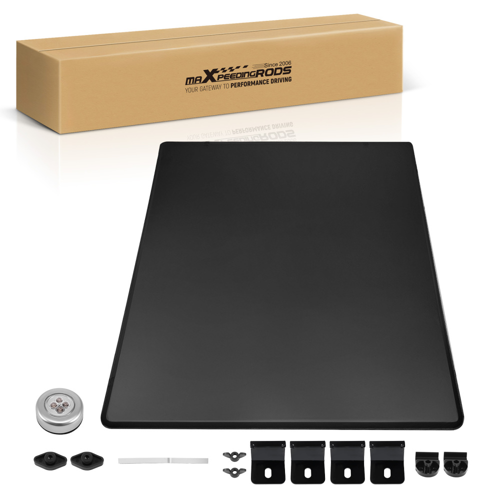 5 Feet Soft Tri-Fold Tonneau Cover compatible for Honda Ridgeline 2017-2024 Black