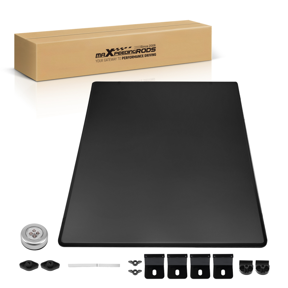 5 Feet Soft Tri-Fold Tonneau Cover compatible for Honda Ridgeline 2017-2024 Black