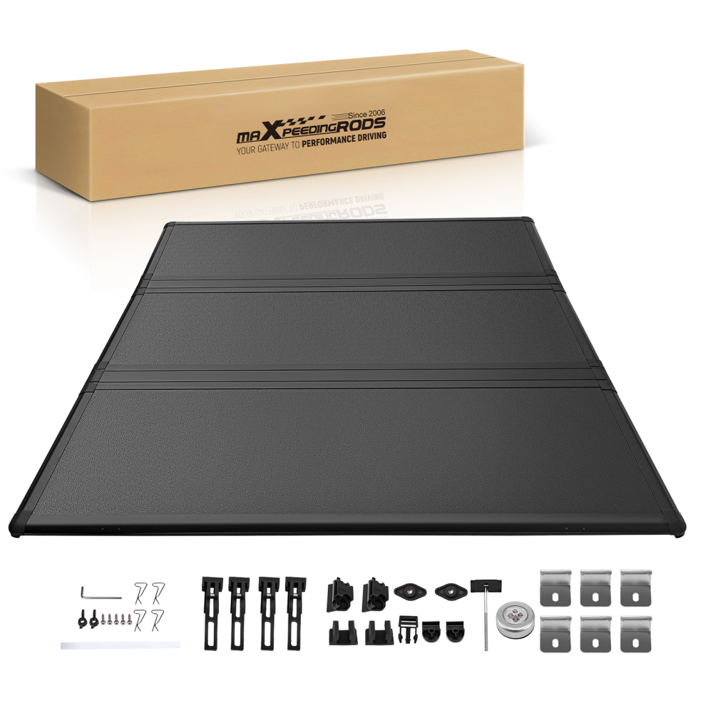 5FT 3-Fold Hard Tonneau Cover compatible for Honda Ridgeline 17 18 19 20 21 22 23 24 25 26