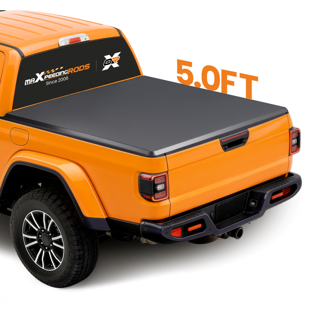 5ft Tonneau Cover compatible for Jeep Gladiator 2020-2026 Soft Tri-Fold/3-Fold Aluminum