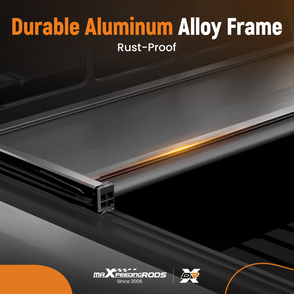 3-Fold Tonneau Cover compatible for Nissan Titan 2017-2024 5.5ft Bed Aluminum Frame