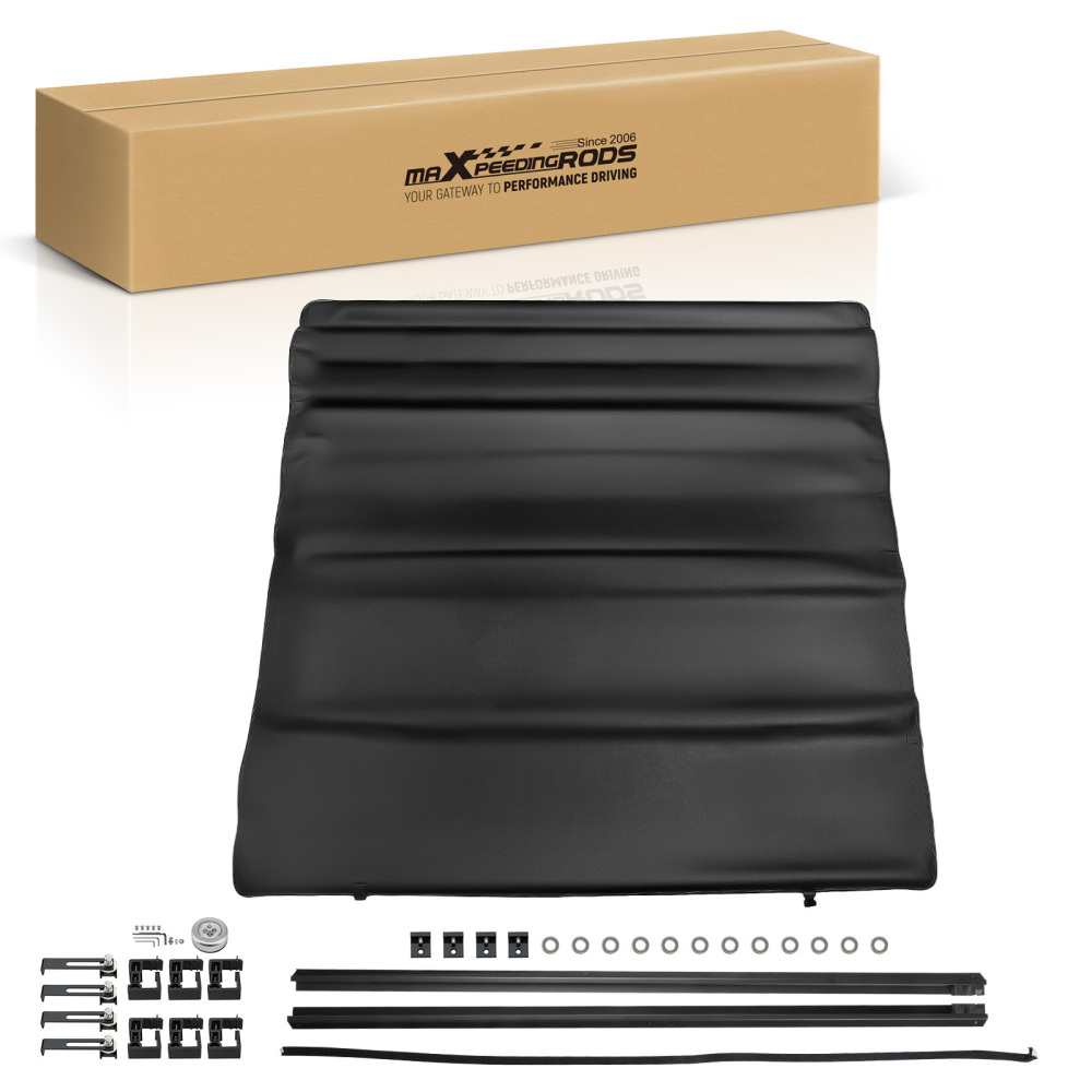 Bed Soft Roll Up Tonneau Cover 6.7ft compatible for Nissan Titan 16-2024 W/LED Lamp