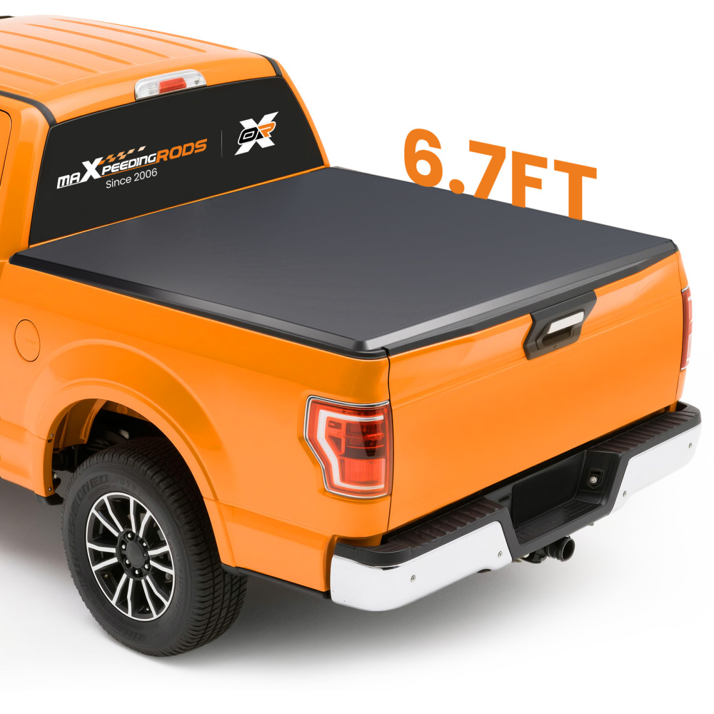 Bed Soft Roll Up Tonneau Cover 6.7ft compatible for Nissan Titan 16-2024 W/LED Lamp