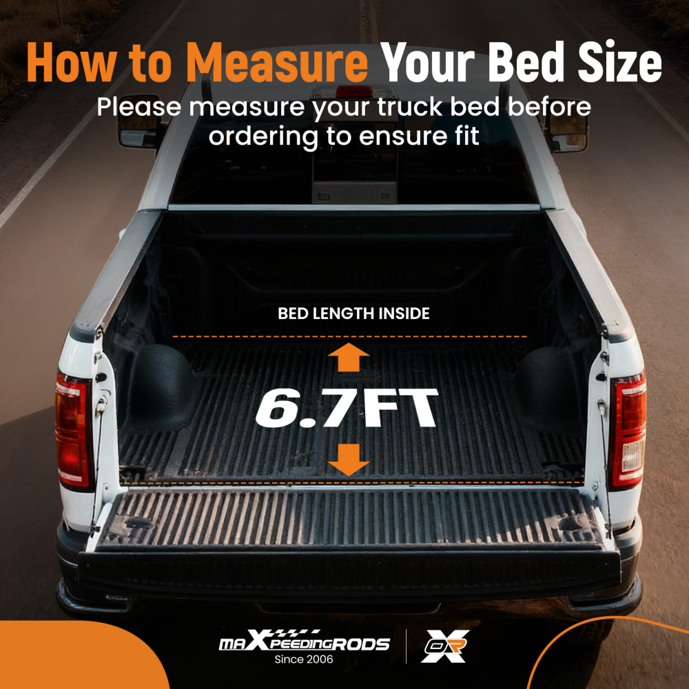 Bed Soft Roll Up Tonneau Cover 6.7ft compatible for Nissan Titan 16-2024 W/LED Lamp