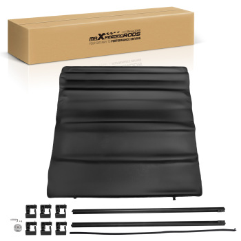 6.5 Foot Tonneau Cover Roll-Up compatible for Chevrolet Silverado GMC Sierra 07-14 W/Lamp