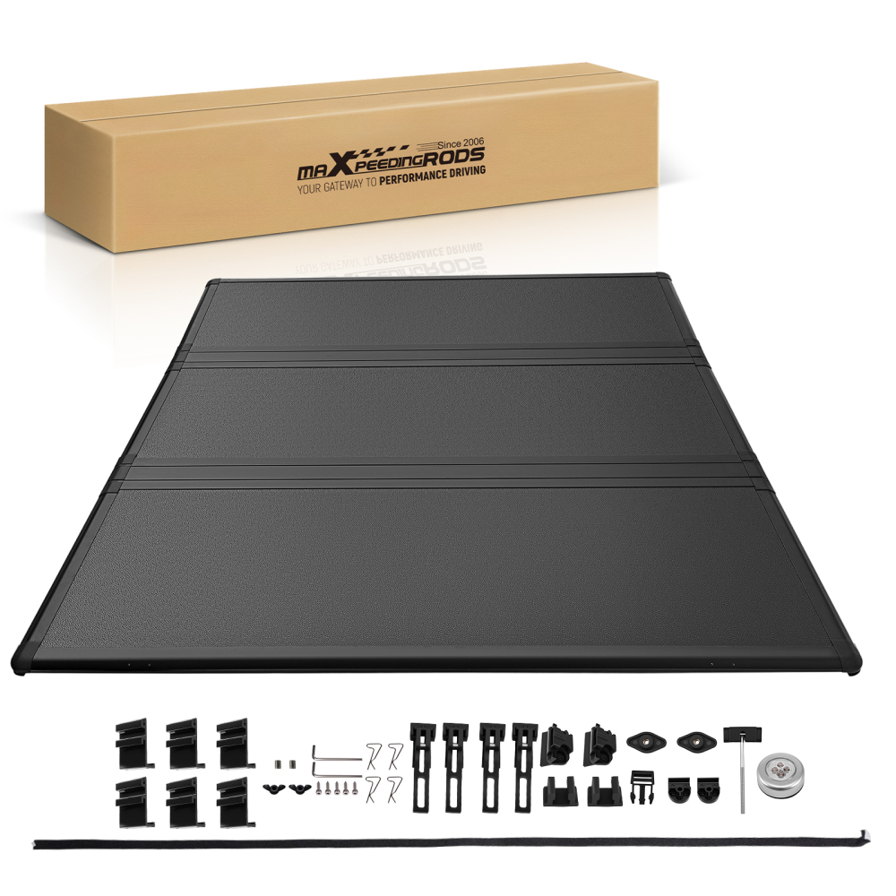 5ft Hard Tri-Fold Tonneau Cover compatible for Nissan Frontier 2005-2025 FRP+PP honeycomb