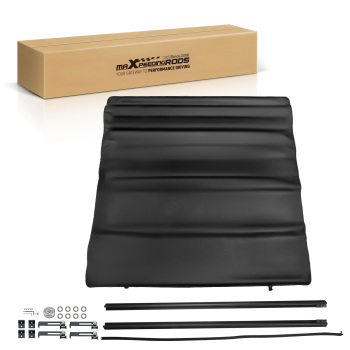 6 Black Roll-Up Cover compatible for Toyota Tacoma 2005-2015 Soft Tonneau Bed Cover