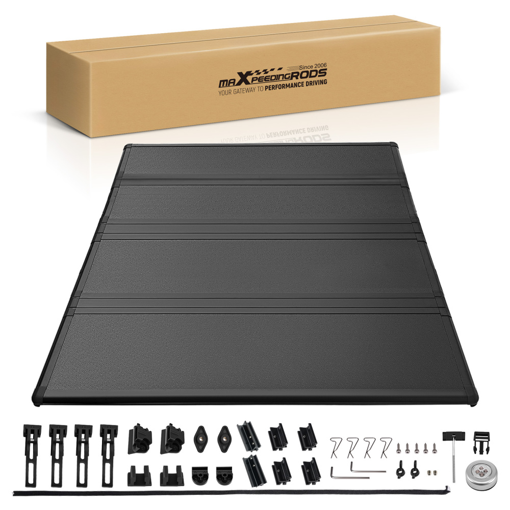 4-Fold Tonneau Cover compatible for Toyota Tacoma 2016-2024 6ft FRP Honeycomb Waterproof