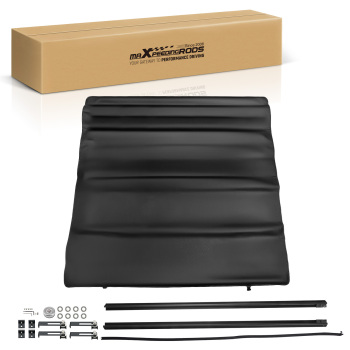 6ft Bed Tonneau Cover compatible for Toyota Tacoma 2016-2023 Roll-Up Vinyl Aluminum Black