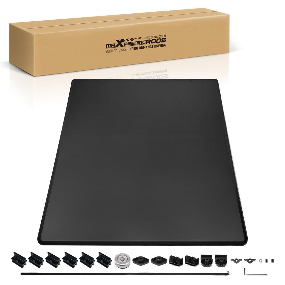 4-Fold Truck Bed Tonneau Cover compatible for Toyota Tundra Crew Max 5.5ft 2007-2021