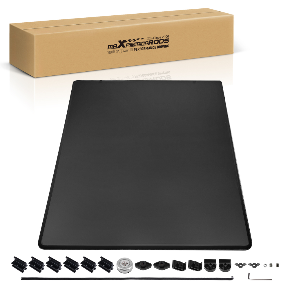 4-Fold Truck Bed Tonneau Cover compatible for Toyota Tundra Crew Max 5.5ft 2007-2021