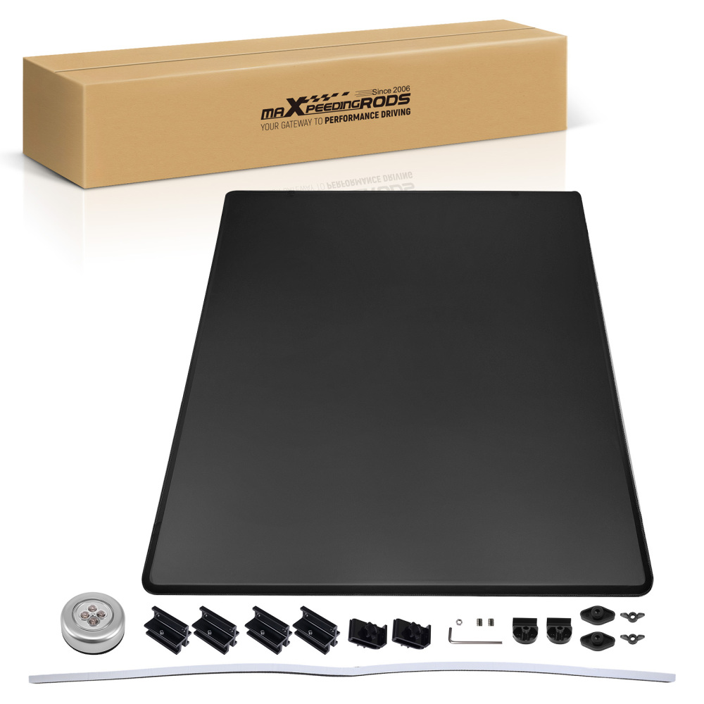 6 ftTruck Bed Soft Tri-Fold Tonneau Cover compatible for Toyota Tacoma 16-2025W/ Lamp