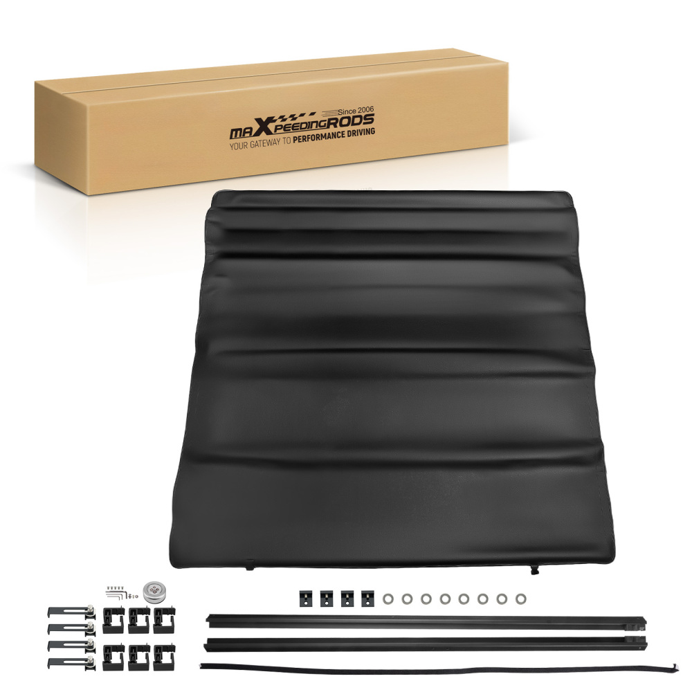 6.5 Soft Truck Bed Tonneau Cover Roll-Up compatible for Toyota Tundra 2007-2021 W/LED Lamp