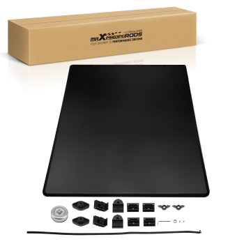 Tri-Fold Tonneau Cover compatible for Toyota Tundra 5.5ft Crew Max 2007-2025 Black W/ Lamp