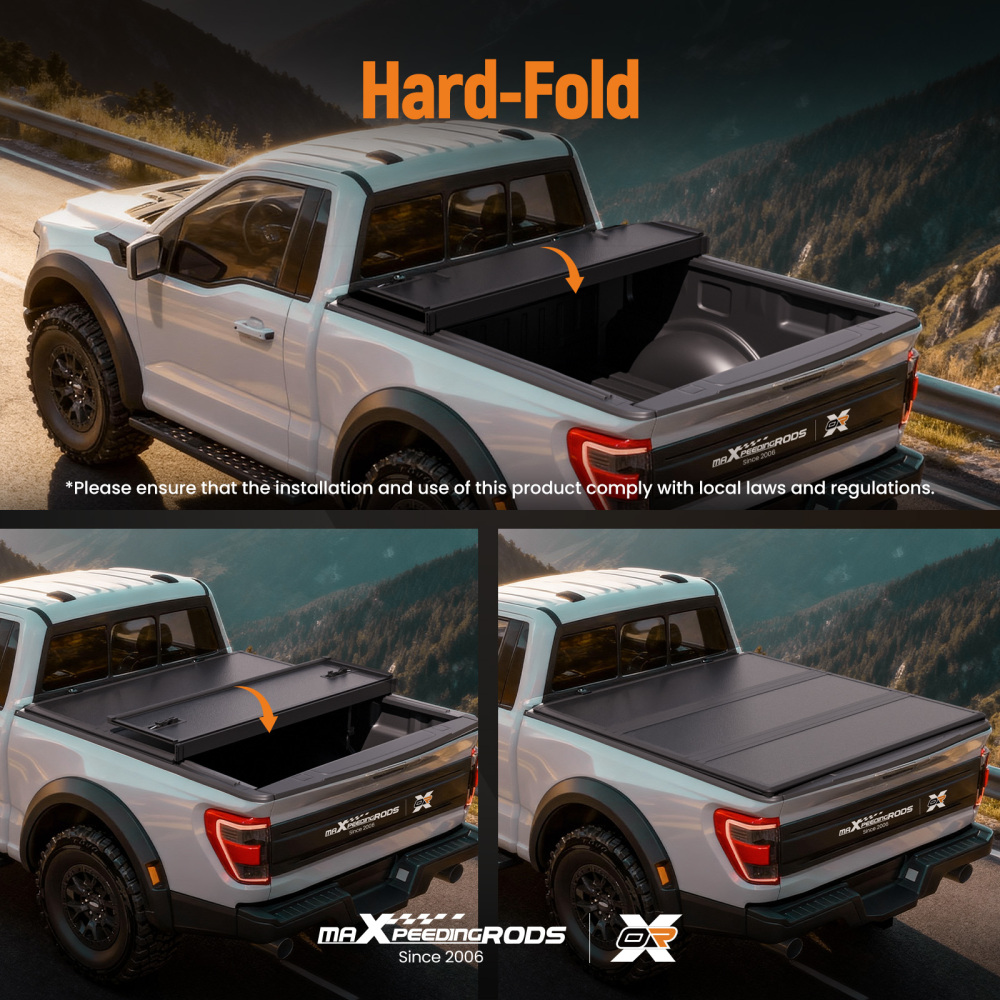 6FT Bed 3-Fold Hard Tonneau Cover compatible for Toyota Tacoma 2016-2025 Waterproof