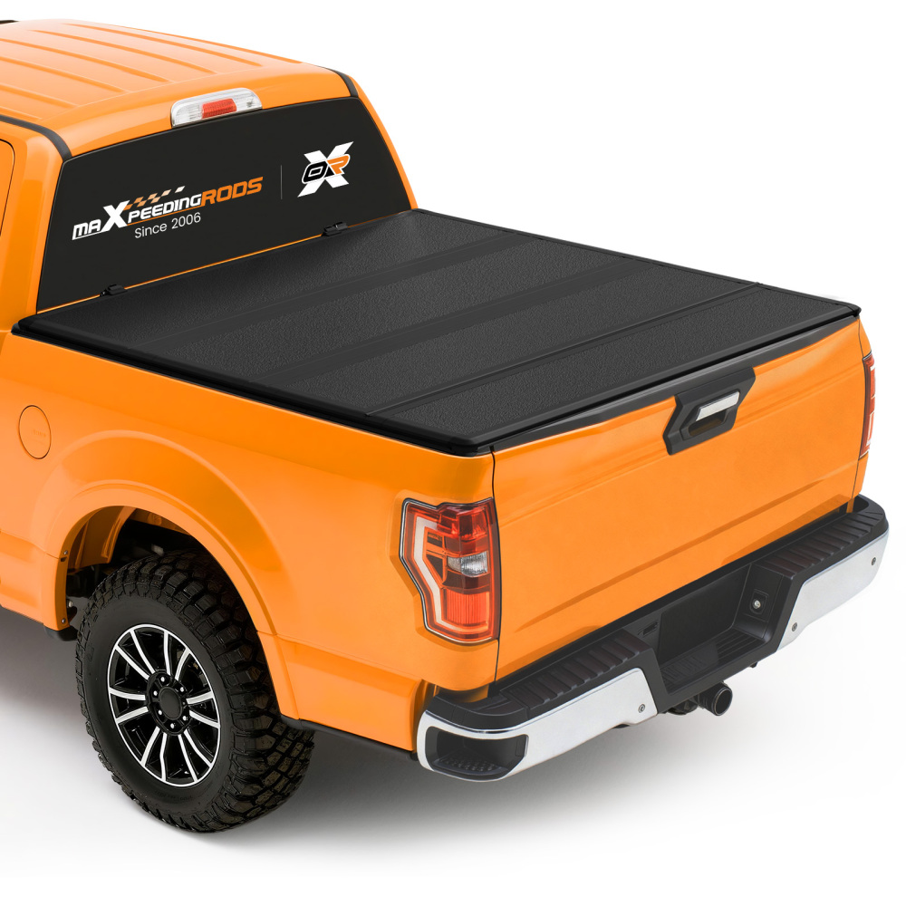 6.9ft Hard 4-Fold Tonneau Cover compatible for Chevy Silverado/GMC Sierra 2500 3500HD 19-26