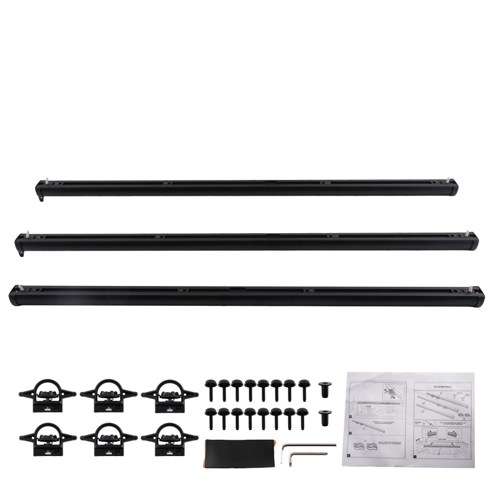 Trail Rail System Tie Down Rails compatible for Jeep Gladiator 20-23 82215956 Aluminum