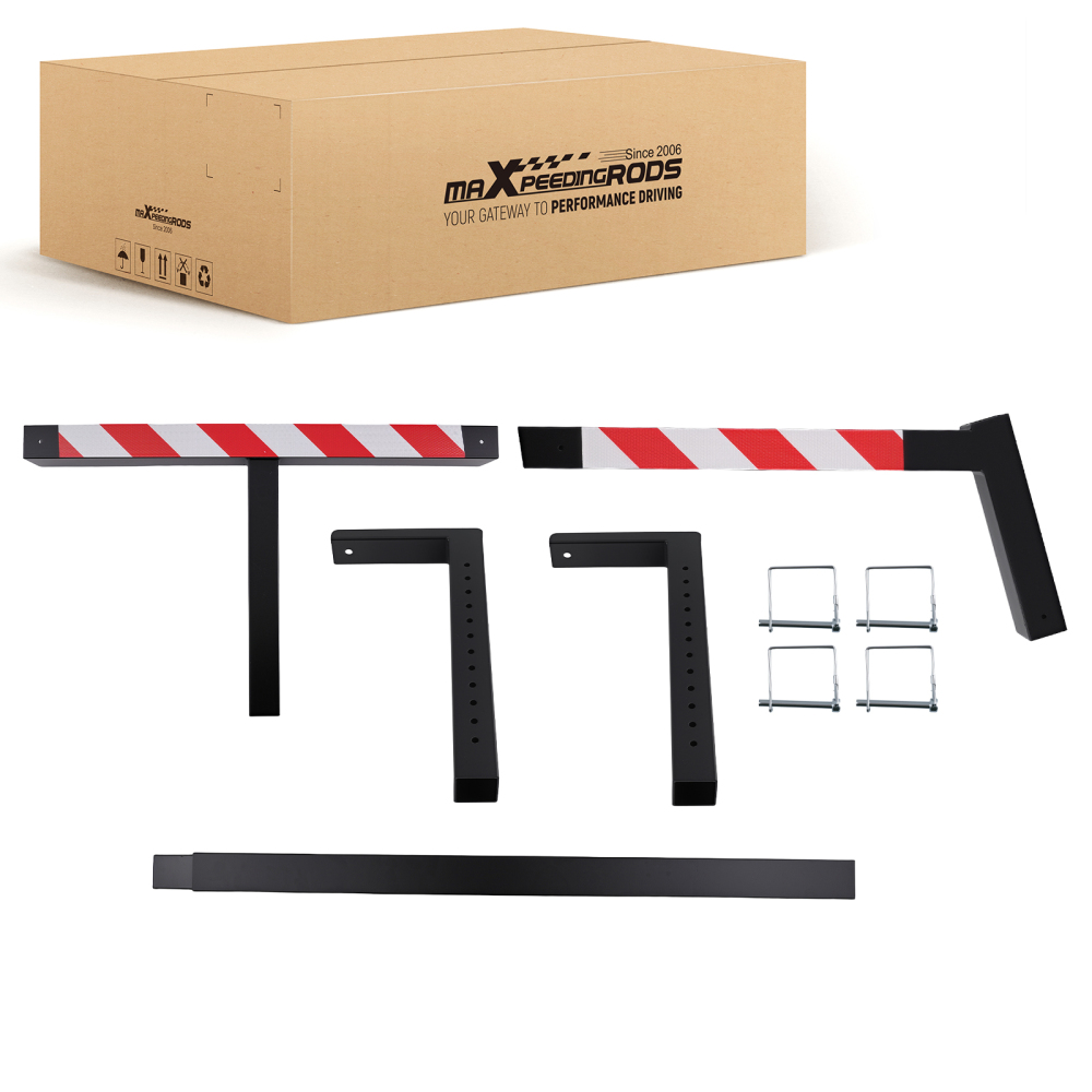 Adjustable Carbon Steel Hitch Bed Extender 29-49in Width 66-74in Height