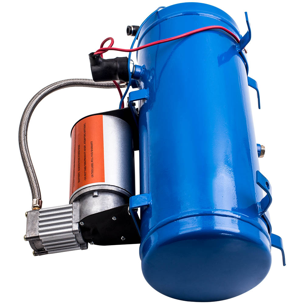 Nouveau kit de compresseur dair 12V DC 150PSI pour klaxon dair avec interrupteur de pression réservoir 6L