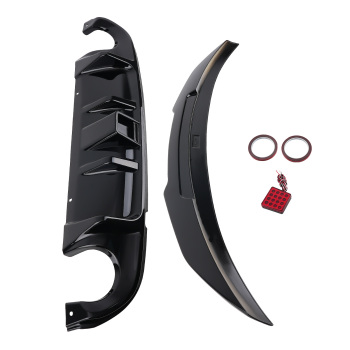 Rear Trunk Spoiler Wing Gloss Black compatible for Infiniti Q50 2014-17 ABS Plastic Painted