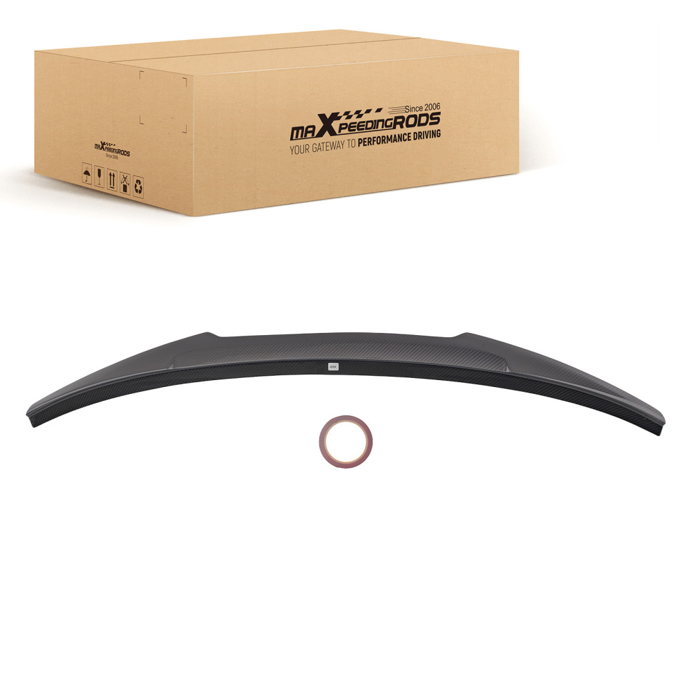 Trunk Spoiler compatible for Audi A5/S5/RS5 4-Door 2018-2023 2024 Carbon Fiber Black