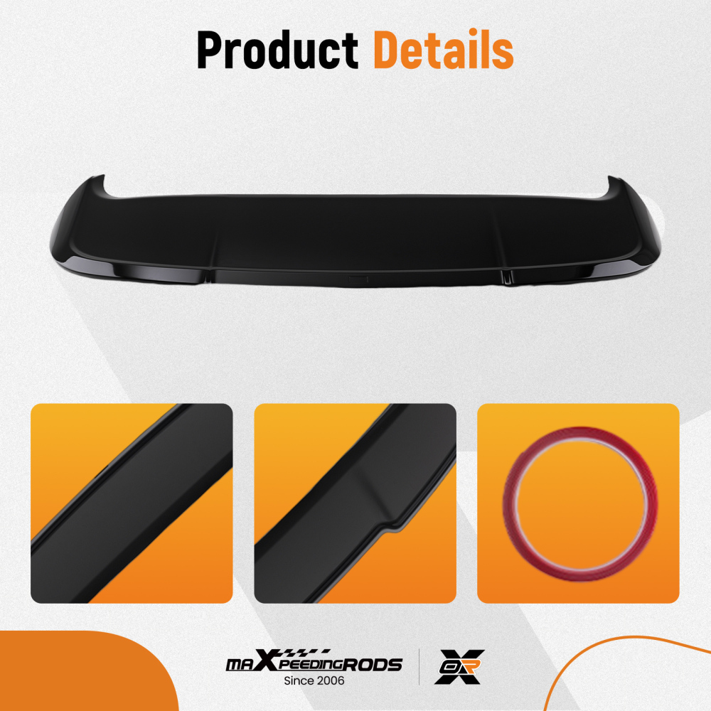 Black Painted Rear Roof Wing Spoiler compatible for AUDI A3 8V Hatchback 2012-2020 ABS Made