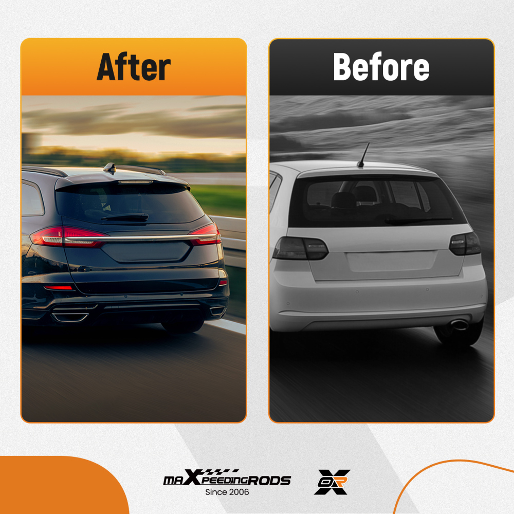 Black Painted Rear Roof Wing Spoiler compatible for AUDI A3 8V Hatchback 2012-2020 ABS Made