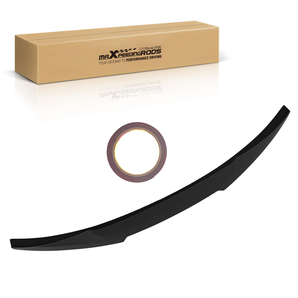 Carbon Performance Trunk Wing compatible for Audi A4 S4 Sedan 2017-2024 Black