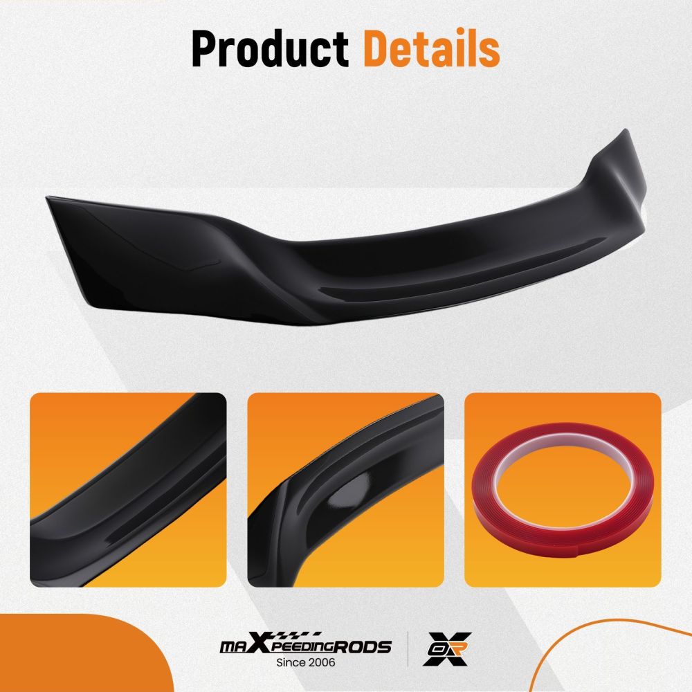 ABS Black Spoiler Wing compatible for Audi A5 B8 8T Coupe 2007-2016 Rear Trunk