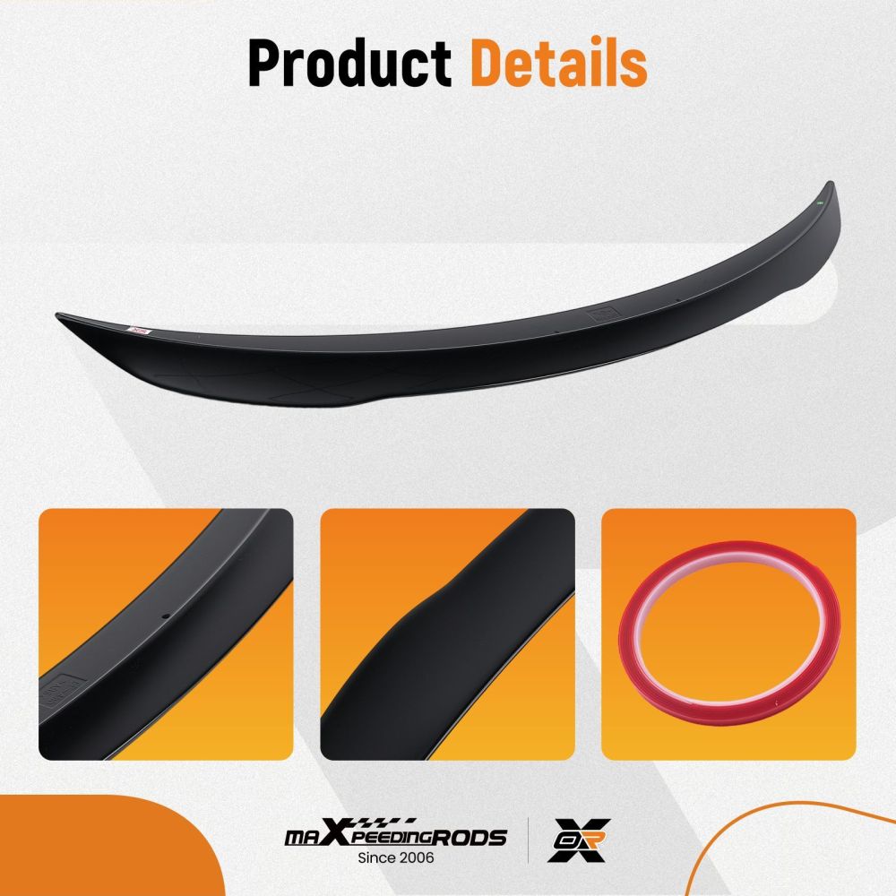 Rear Trunk Spoiler Wing Lip compatible for Mercedes CLA W118 C118 X118 2019-2022 Black