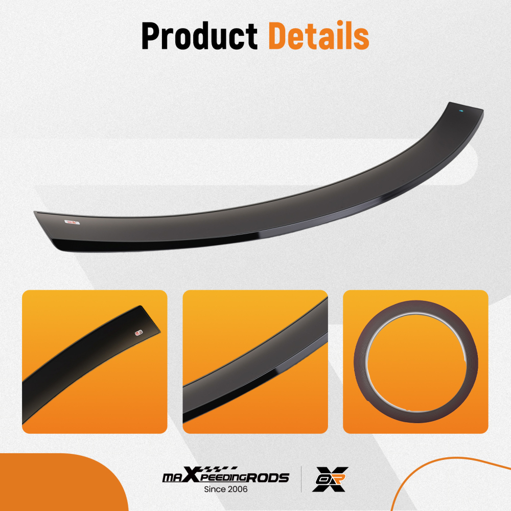 Rear Roof Spoiler Wing compatible for Mercedes Benz C Class W204 2007-2013 Gloss Black