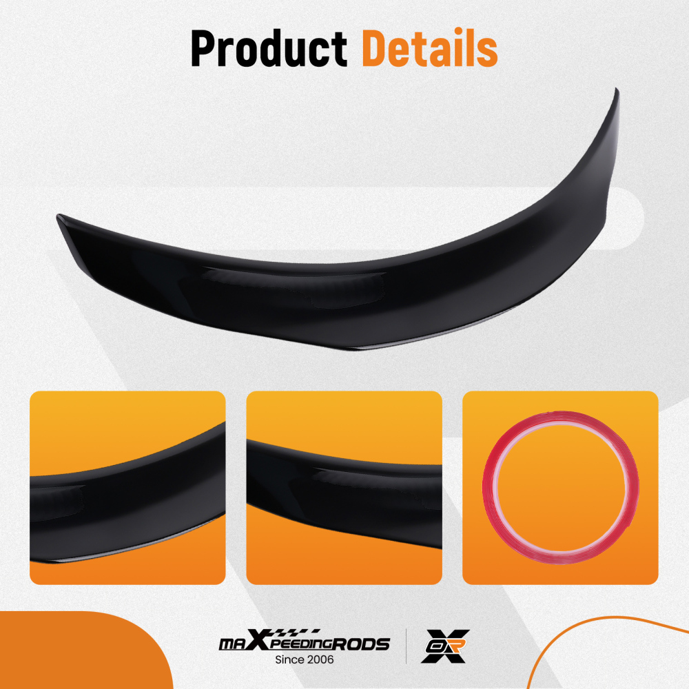 ABS Rear Boot Wing for BenzC Class W205 2015-2019 2020 Black Trunk Spoiler