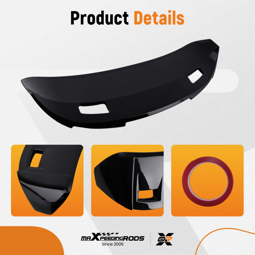 Rear Wing compatible for Mercedes GLC X253 2015 2016 2017 2018-2022 Black Spoiler ABS