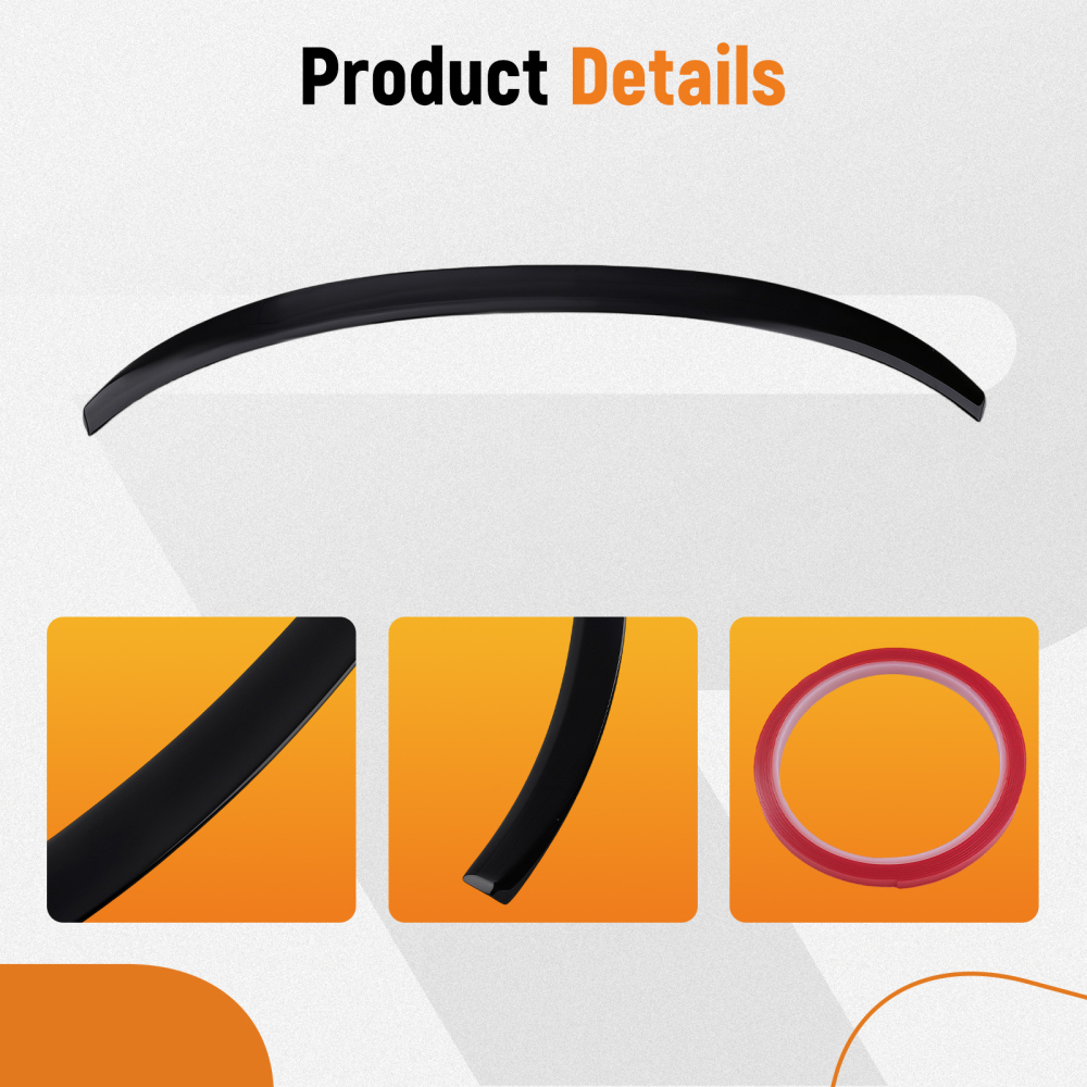 Black Boot Lid Wing compatible for BMW X4 F26 2014-2018 Painted Gloss ABS Rear Spoiler