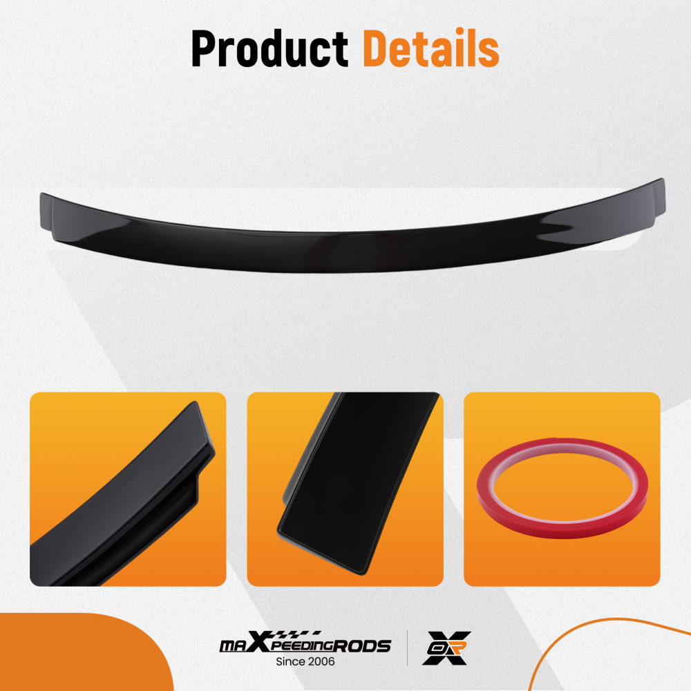 Rear Roof Spoiler Wing compatible for BMW 3 Serires F30 2012 2013 2014-2018 Gloss Black