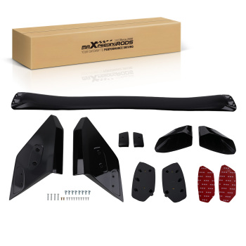 Black Trunk Spoiler compatible for Honda Civic 10th Gen Sedan 16-2021 R Style Rear