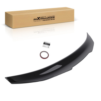 Black Trunk Spoiler Wing Lip compatible for Infiniti Q50 2014-2024 Painted ABS Plastic