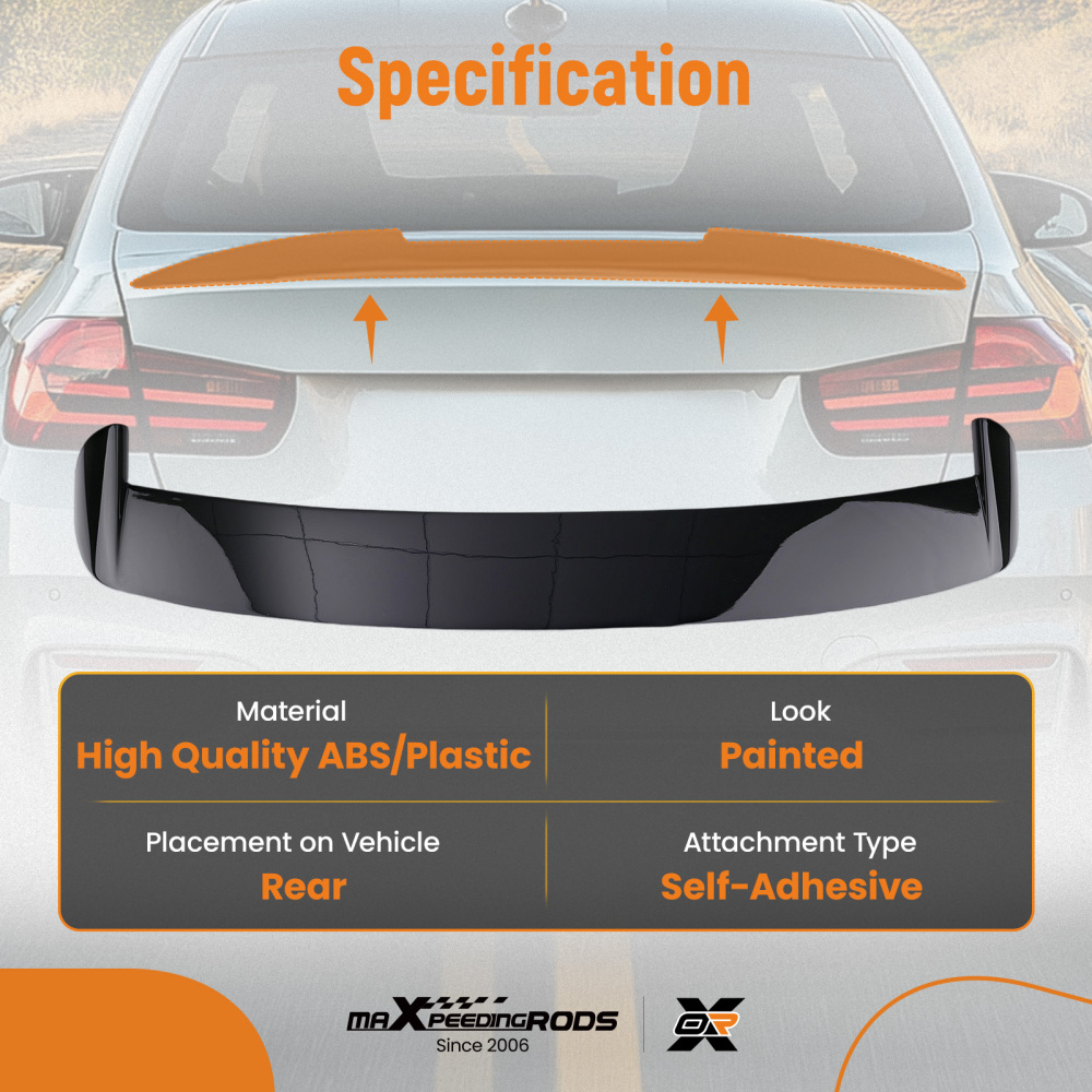 Rear Trunk Wing Spoiler Roof Boot Lip compatible for SEAT Leon MK3 5F 5-Door 2012-2020