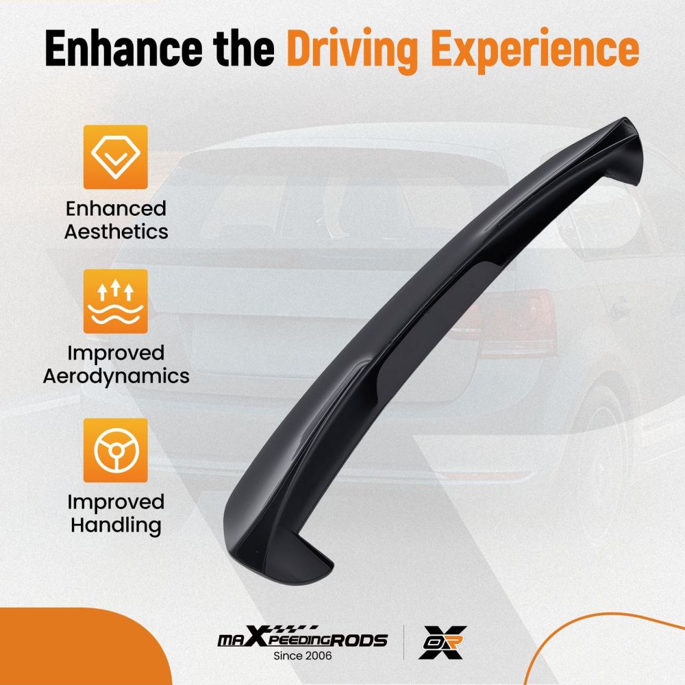 Rear Trunk Wing Spoiler Roof Boot Lip compatible for SEAT Leon MK3 5F 5-Door 2012-2020