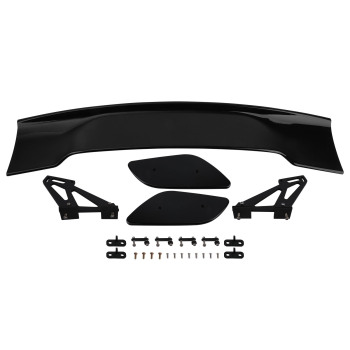 Rear Trunk Spoiler Wing Lip for Car Universal Fit Matte Black ABS Plastic
