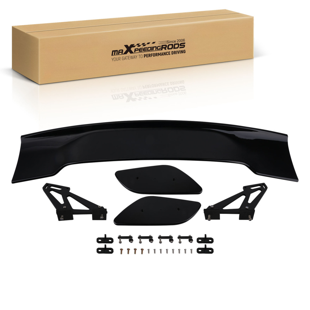 Rear Trunk Spoiler Wing Lip for Car Universal Fit Matte Black ABS Plastic