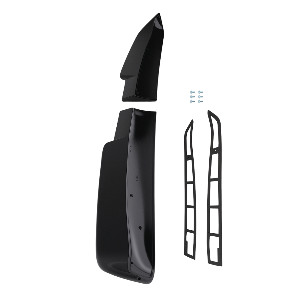 ABS Plastic Trunk Spoiler compatible for VW T5 T5.1 T6 T6.1 Double Door Glossy Black Rear