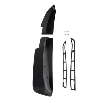 ABS Plastic Trunk Spoiler compatible for VW T5 T5.1 T6 T6.1 Double Door Glossy Black Rear